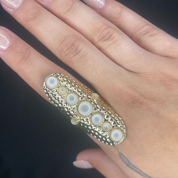 Jewelry - Gold and White Statement Ring